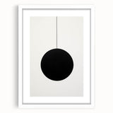 Modern Dining Room Art – Minimalist Black & White Canvas Print