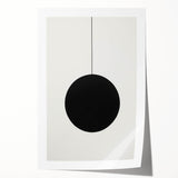 Modern Dining Room Art – Minimalist Black & White Canvas Print