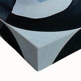 Contemporary Living Room Wall Art – Abstract Blue & Gray Canvas