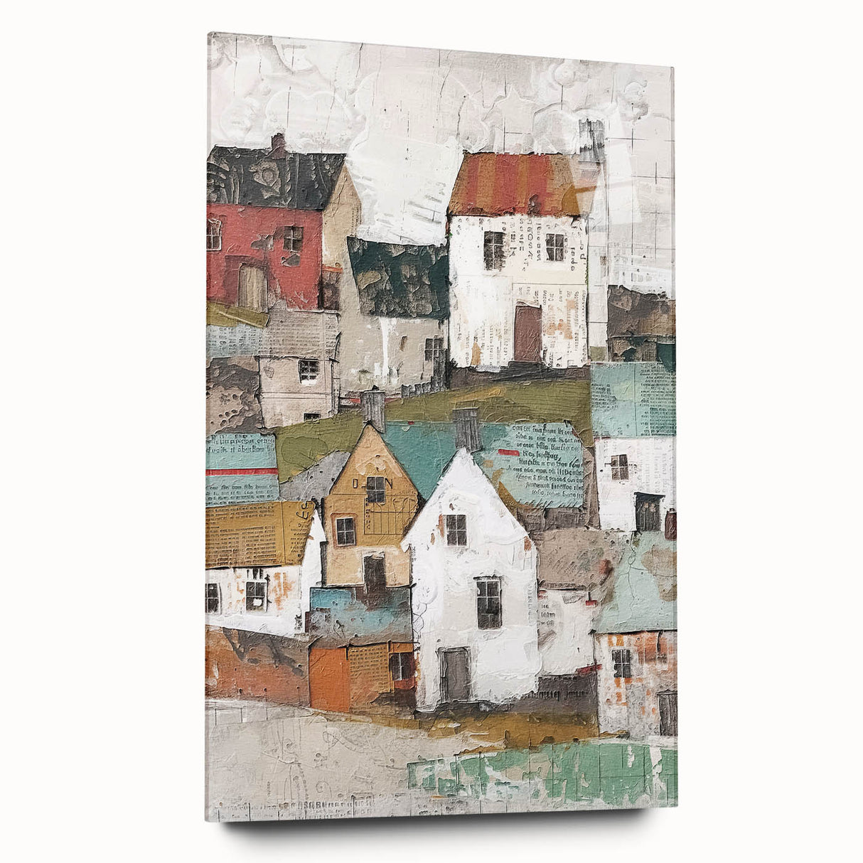 Abstract architecture wall art in acrylic glass, showcasing vibrant geometric patterns and colors, ideal for modern interior decor and artistic expression.