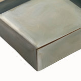 Close-up of a vibrant abstract geometric stretched canvas artwork showcasing bold colors and intricate patterns, perfect for modern home decor accents.