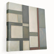 Abstract geometric stretched canvas art in vibrant colors, showcasing intricate patterns and modern design elements. Ideal for contemporary home decor, adding a bold visual statement to any space.