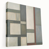 Abstract geometric stretched canvas art in vibrant colors, showcasing intricate patterns and modern design elements. Ideal for contemporary home decor, adding a bold visual statement to any space.