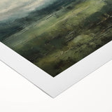 Abstract landscape wall art printed on rolled canvas, showcasing vibrant colors and dynamic brushstrokes. Perfect for modern home decor or office settings.