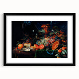 Baroque Art Print - Luxurious Still Life with Fruit and Goblets