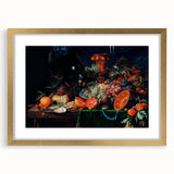Baroque Art Print - Luxurious Still Life with Fruit and Goblets