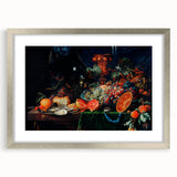 Baroque Art Print - Luxurious Still Life with Fruit and Goblets