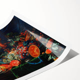 Baroque Art Print - Luxurious Still Life with Fruit and Goblets