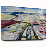 Expressionist Art: "Field in Snow" Modern Expressionism Landscape Art