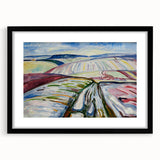 Expressionist Art: "Field in Snow" Modern Expressionism Landscape Art