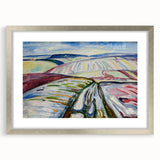 Expressionist Art: "Field in Snow" Modern Expressionism Landscape Art