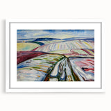 Expressionist Art: "Field in Snow" Modern Expressionism Landscape Art