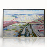 Expressionist Art: "Field in Snow" Modern Expressionism Landscape Art