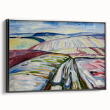 Expressionist Art: "Field in Snow" Modern Expressionism Landscape Art