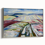 Expressionist Art: "Field in Snow" Modern Expressionism Landscape Art
