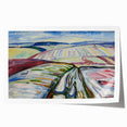 Expressionist Art: "Field in Snow" Modern Expressionism Landscape Art