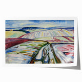Expressionist Art: "Field in Snow" Modern Expressionism Landscape Art