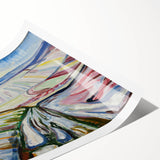 Expressionist Art: "Field in Snow" Modern Expressionism Landscape Art