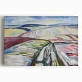Expressionist Art: "Field in Snow" Modern Expressionism Landscape Art