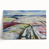 Expressionist Art: "Field in Snow" Modern Expressionism Landscape Art