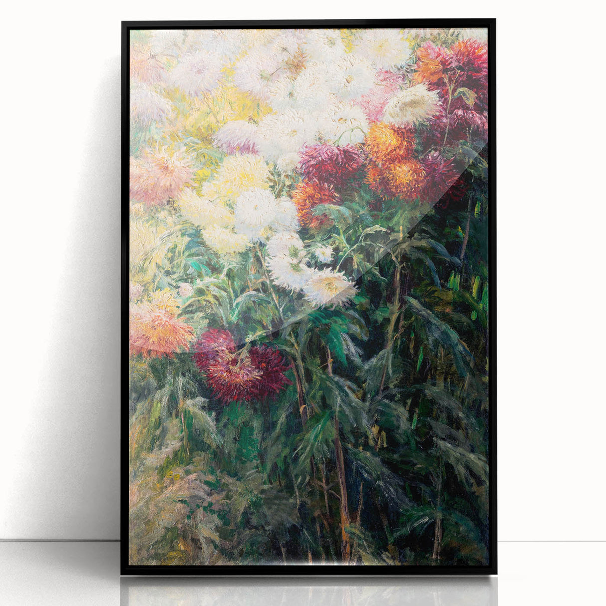Impressionist Garden Floral Art - Chrysanthemums by Gustave Caillebotte