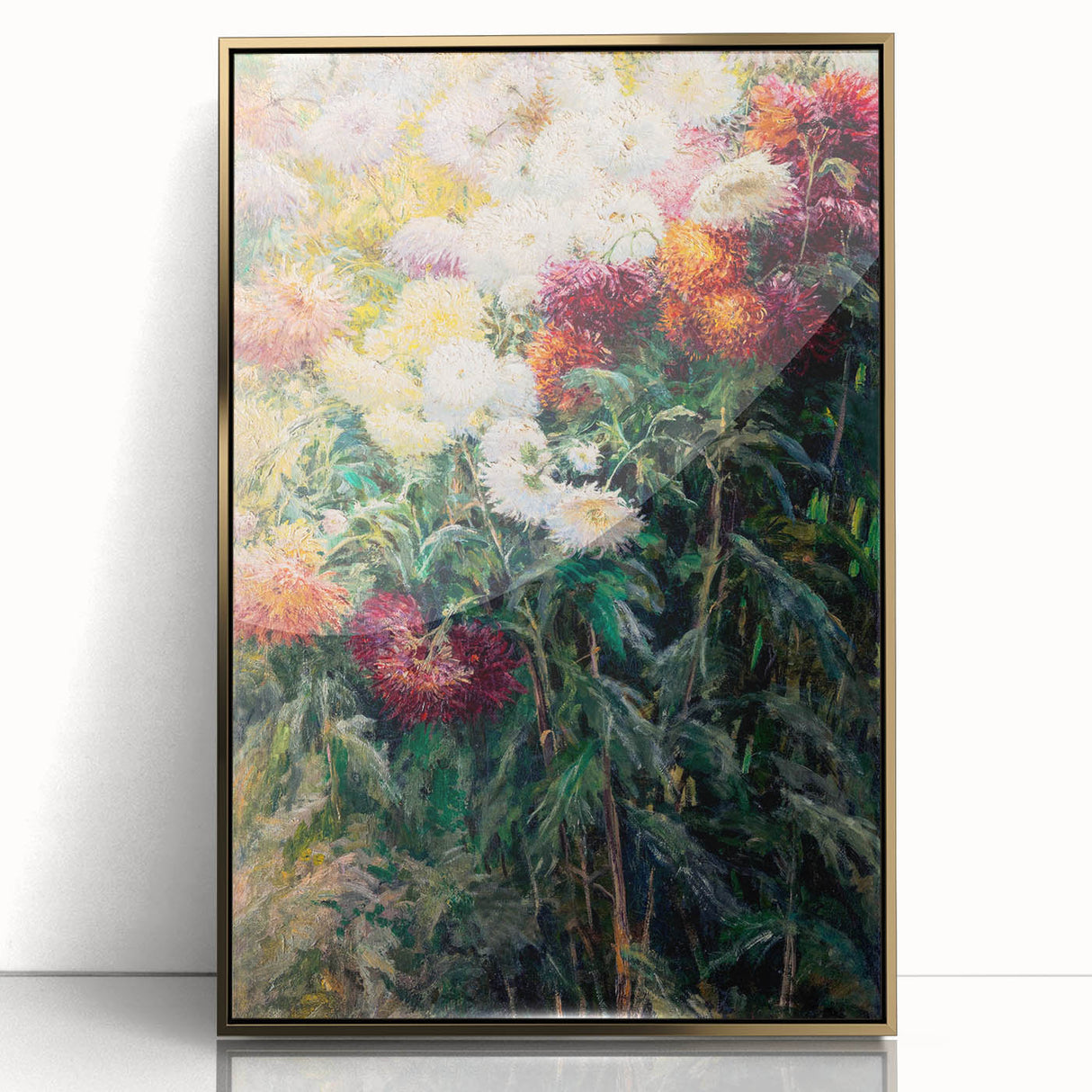 Impressionist Garden Floral Art - Chrysanthemums by Gustave Caillebotte