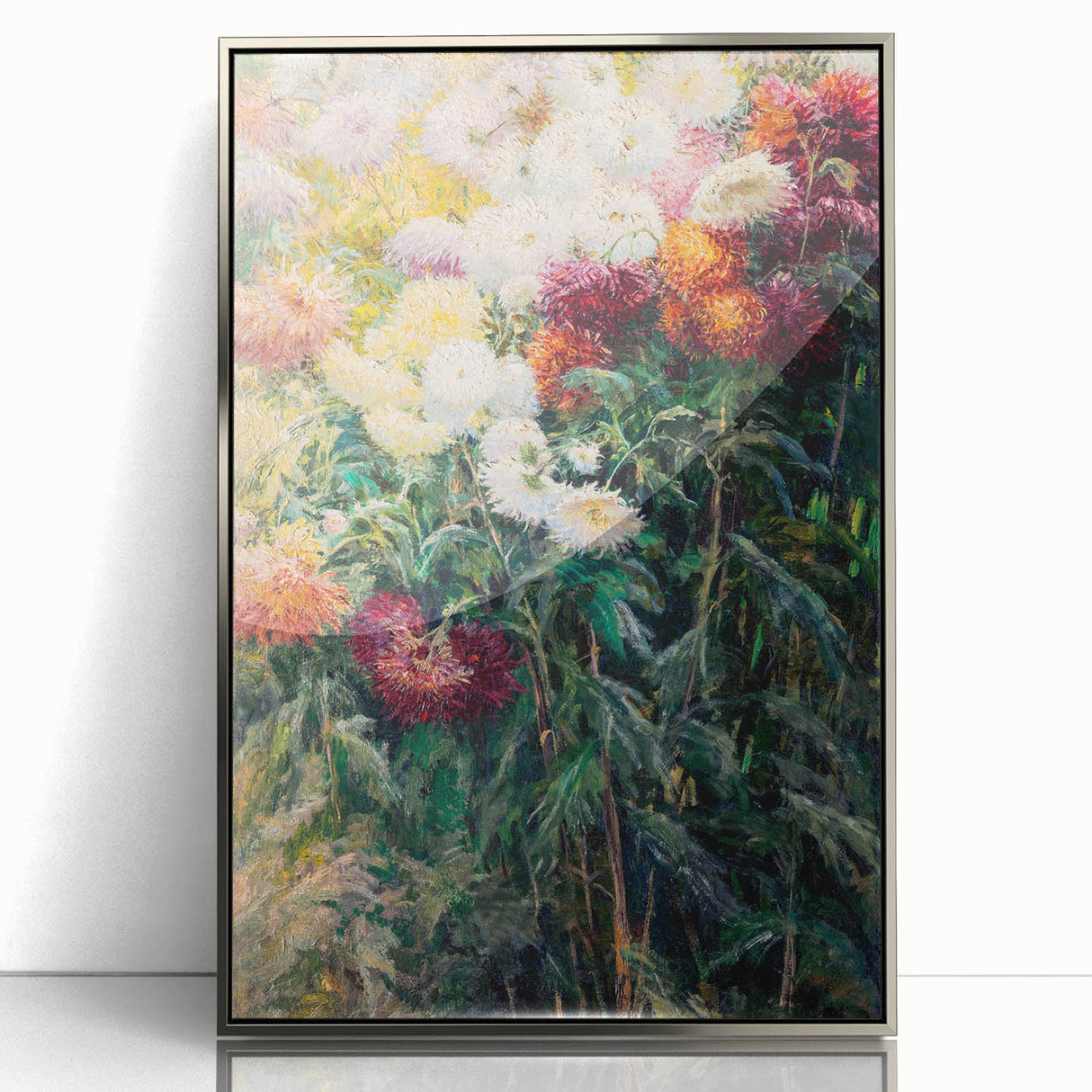Impressionist Garden Floral Art - Chrysanthemums by Gustave Caillebotte
