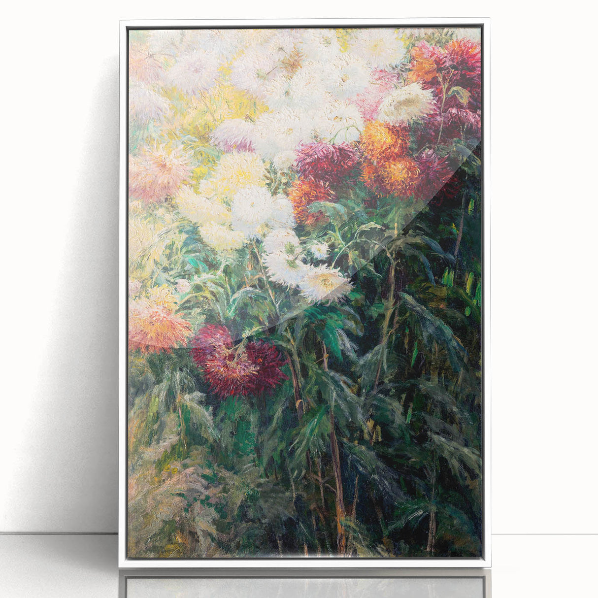 Impressionist Garden Floral Art - Chrysanthemums by Gustave Caillebotte