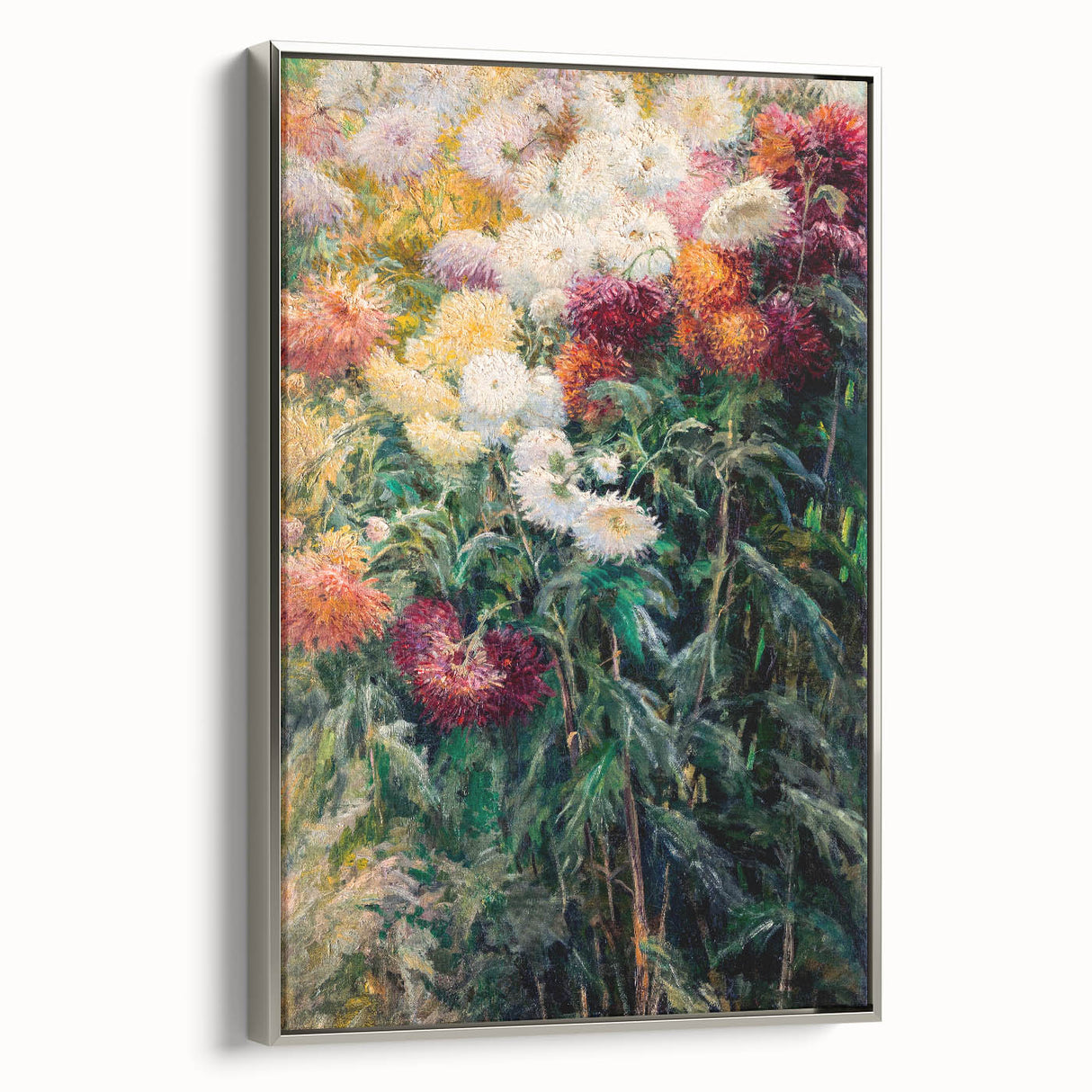 Impressionist Garden Floral Art - Chrysanthemums by Gustave Caillebotte