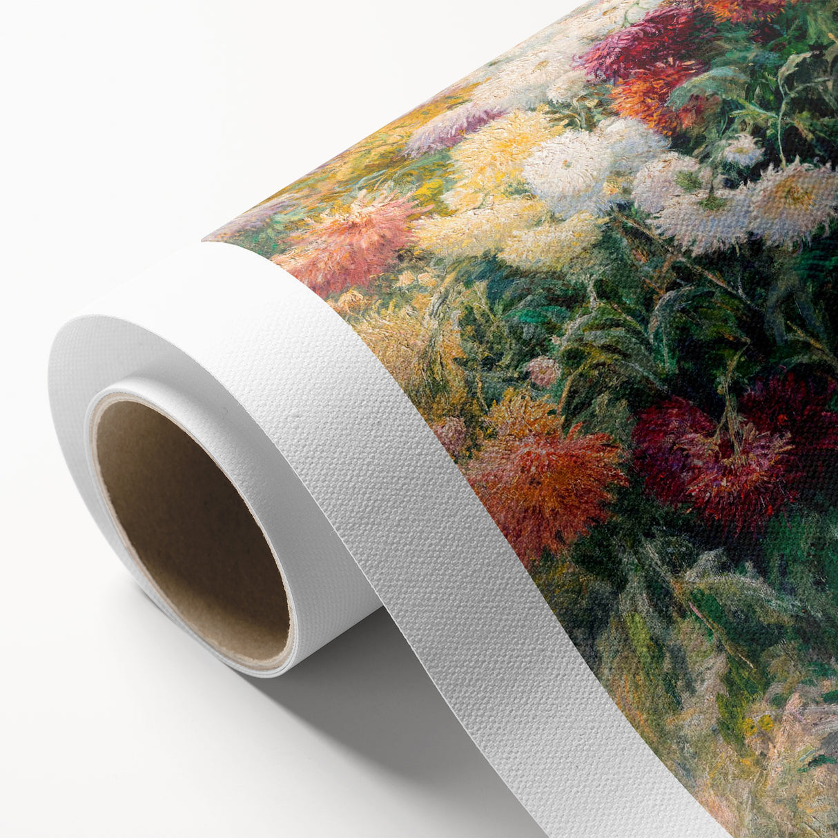 Impressionist Garden Floral Art - Chrysanthemums by Gustave Caillebotte