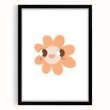 Girls Bedroom Art - Happy Daisy Kids Room Wall Decor