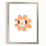 Girls Bedroom Art - Happy Daisy Kids Room Wall Decor