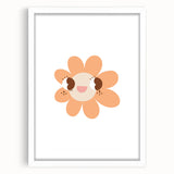 Girls Bedroom Art - Happy Daisy Kids Room Wall Decor