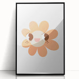 Girls Bedroom Art - Happy Daisy Kids Room Wall Decor