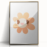Girls Bedroom Art - Happy Daisy Kids Room Wall Decor