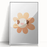 Girls Bedroom Art - Happy Daisy Kids Room Wall Decor