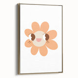 Girls Bedroom Art - Happy Daisy Kids Room Wall Decor