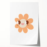 Girls Bedroom Art - Happy Daisy Kids Room Wall Decor