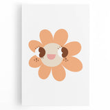 Girls Bedroom Art - Happy Daisy Kids Room Wall Decor