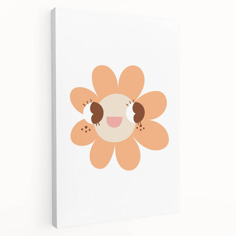Girls Bedroom Art - Happy Daisy Kids Room Wall Decor