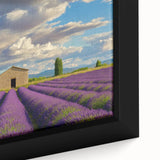 Close-up of a landscape barn-themed canvas print showcasing vibrant colors and intricate details, ideal for rustic home decor and art enthusiasts. Perfect for adding a warm, inviting touch to living spaces.