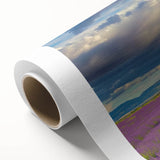 Landscape canvas art showcasing a serene barn scene, featuring warm earthy tones and intricate details, rolled for easy transport and storage. Ideal for rustic decor enthusiasts.