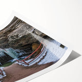 Stunning landscape rolled print showcasing vibrant canyons in rich earthy tones, perfect for home decor or art collections, securely packaged for delivery.