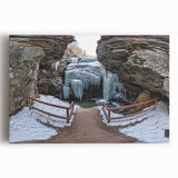 Landscape canvas art showcasing a vibrant canyon scene with rich earthy tones and dramatic rock formations, perfect for home decor and nature enthusiasts.