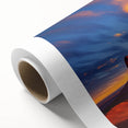 Desert landscape rolled canvas artwork showcasing vibrant colors and intricate details, ideal for home decor. Packaged securely in a protective tube for safe shipping.