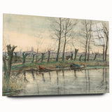 Modern Wall Art: Serene Amsterdam Landscape with Minimalist Touch