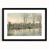 Modern Wall Art: Serene Amsterdam Landscape with Minimalist Touch