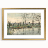 Modern Wall Art: Serene Amsterdam Landscape with Minimalist Touch