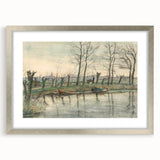 Modern Wall Art: Serene Amsterdam Landscape with Minimalist Touch