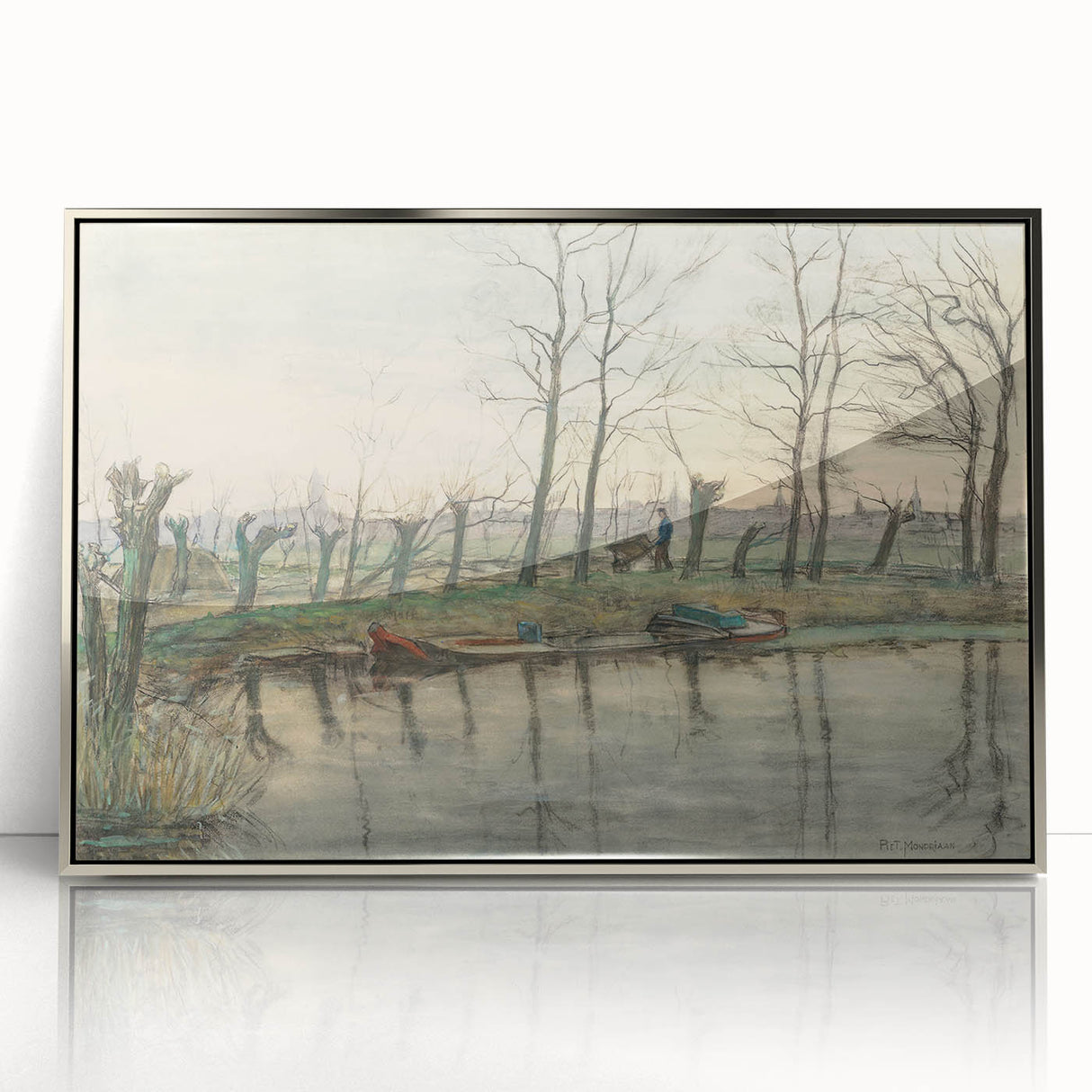 Modern Wall Art: Serene Amsterdam Landscape with Minimalist Touch